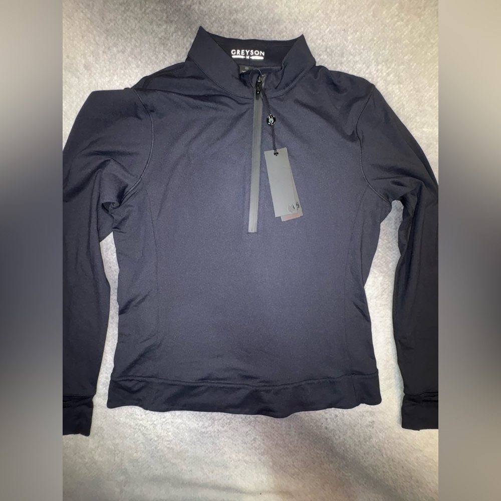 NWT Greyson Women’s Black Halley II Quarter-Zip Athletic Medium M - Picture 4 of 5